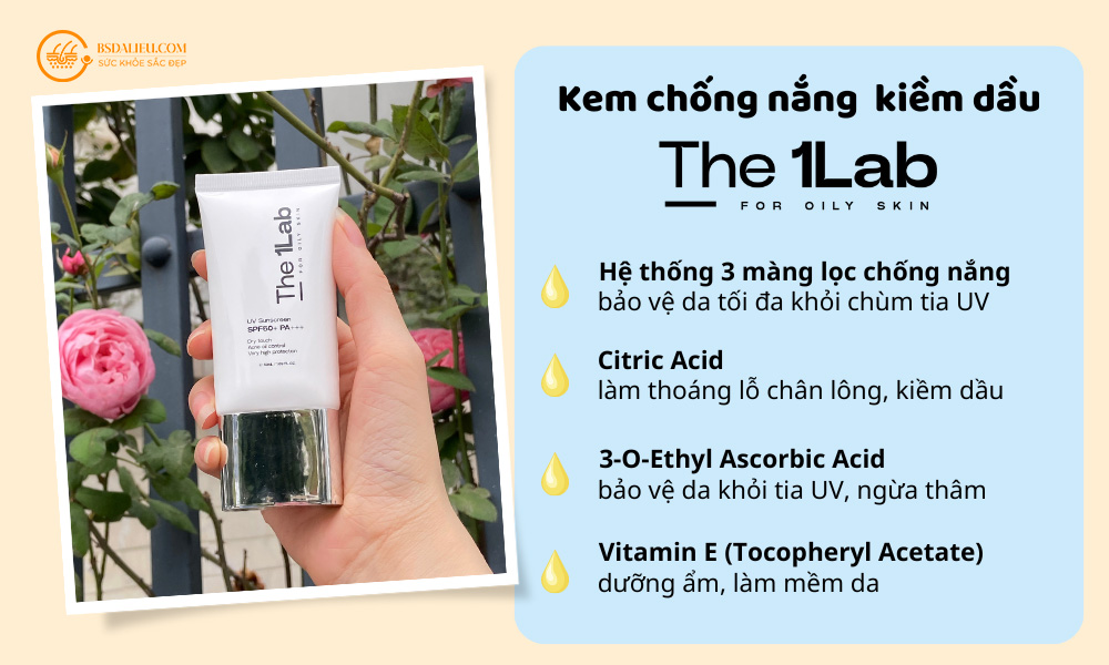 Kem chống nắng kiềm dầu The 1Lab